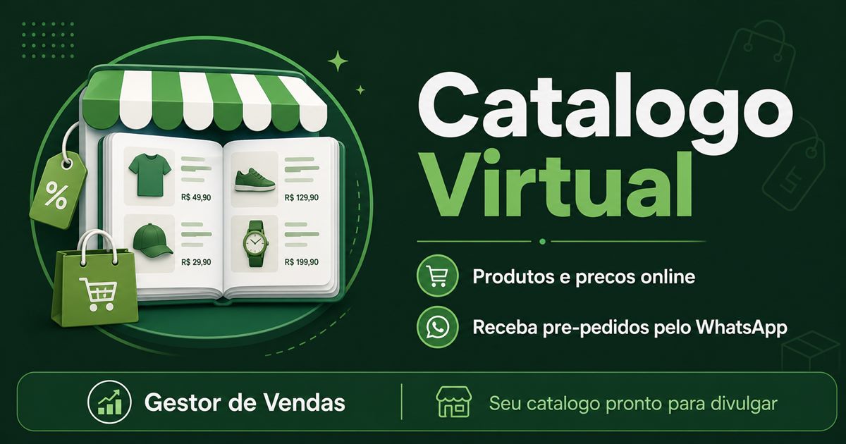 Exemplo do catálogo virtual do Gestor de Vendas